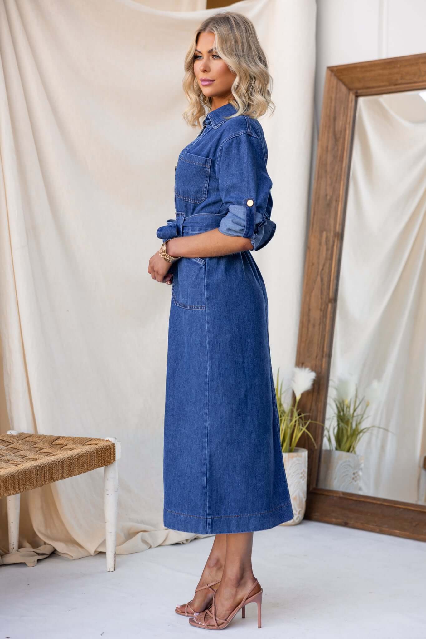Alley Denim Maxi Dress - Image 5