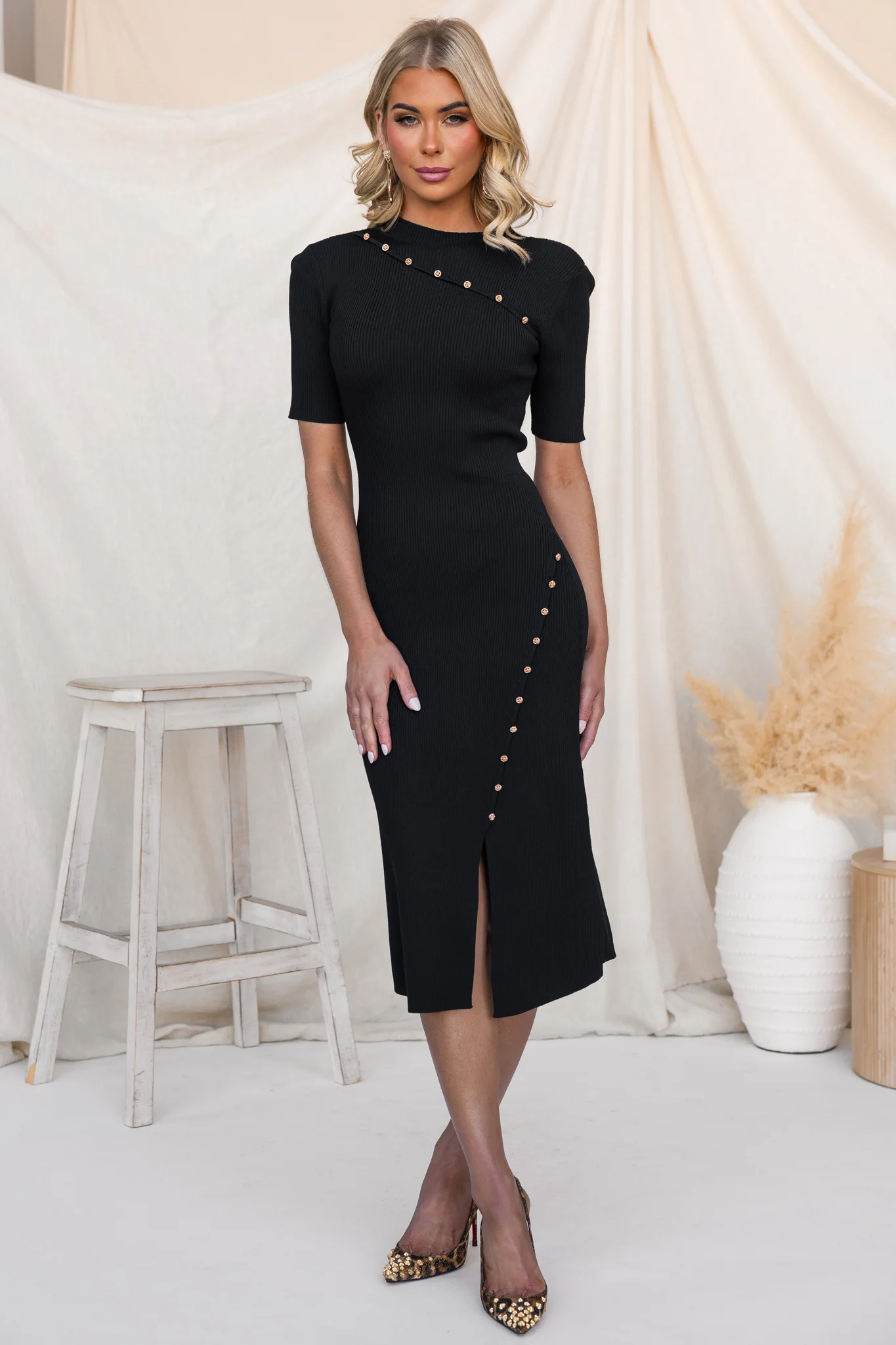 Arctic Noir Midi Dress - Image 3