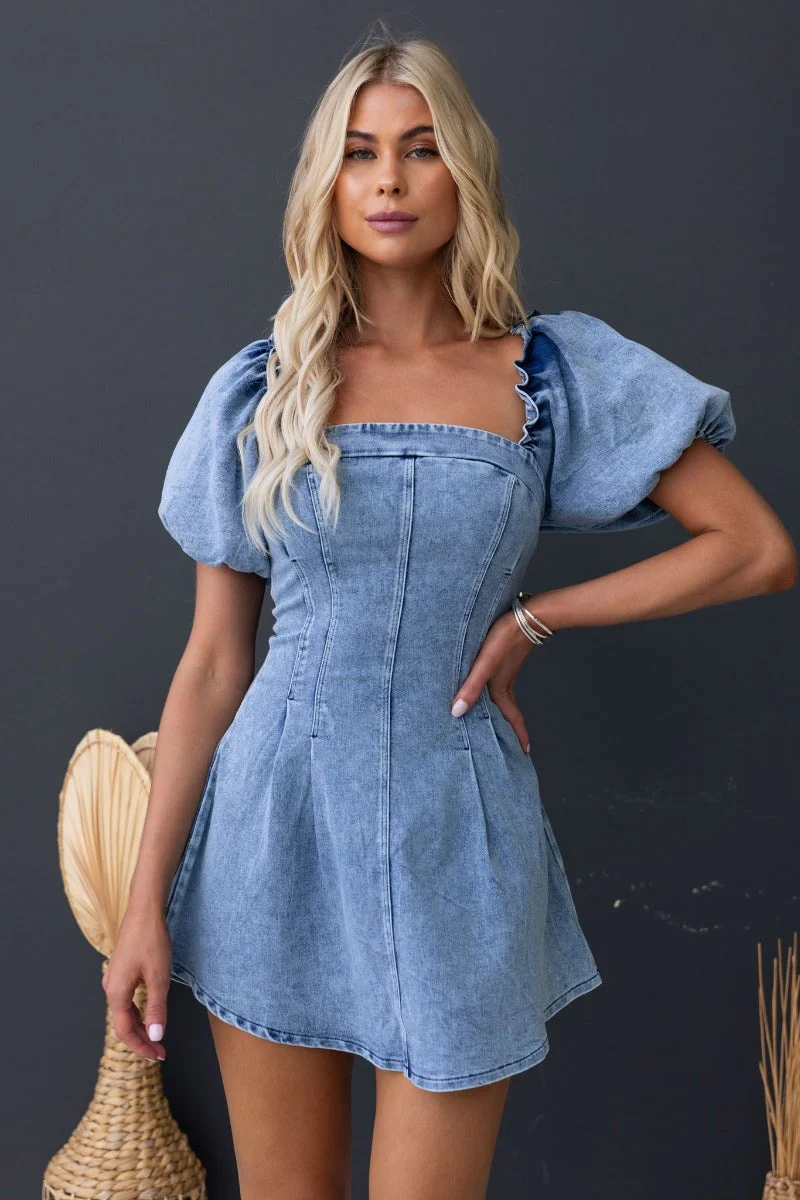 Bridgie Denim Dress - Image 4
