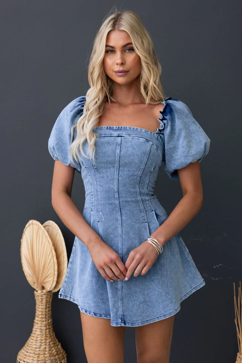Bridgie Denim Dress - Image 5