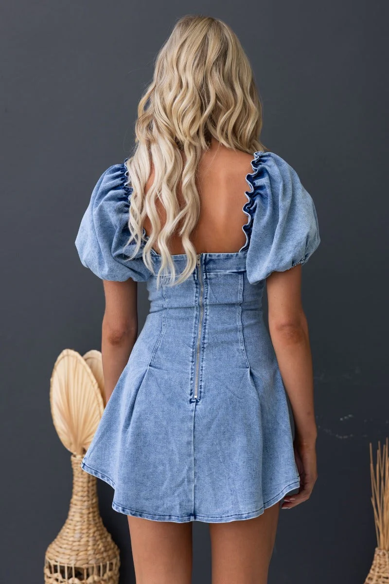 Bridgie Denim Dress - Image 7
