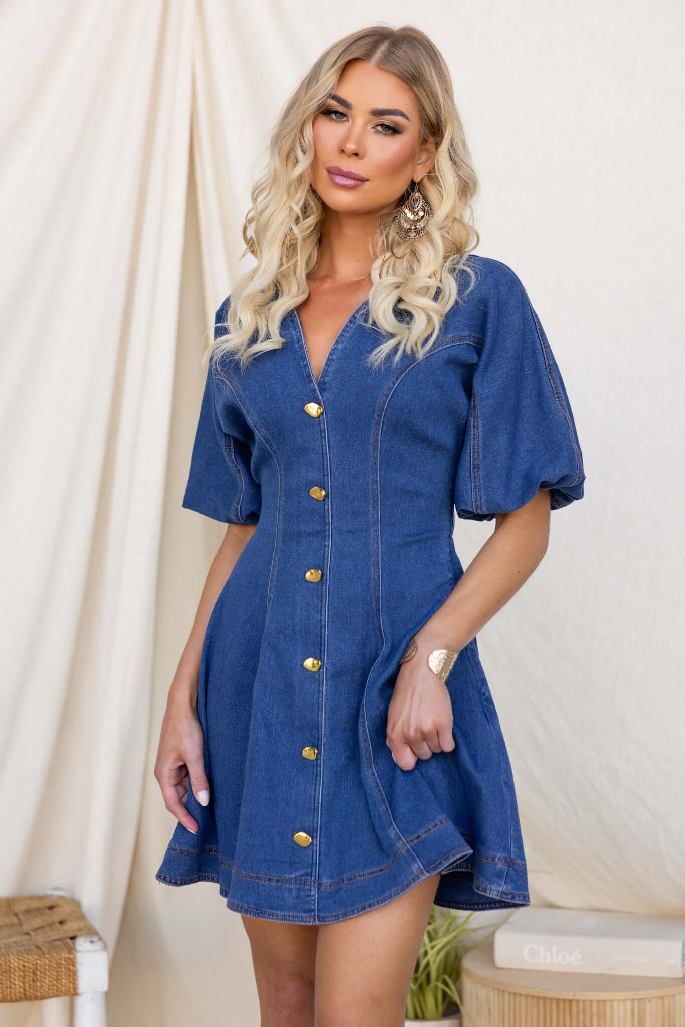 Brynah Denim Dress - Image 3