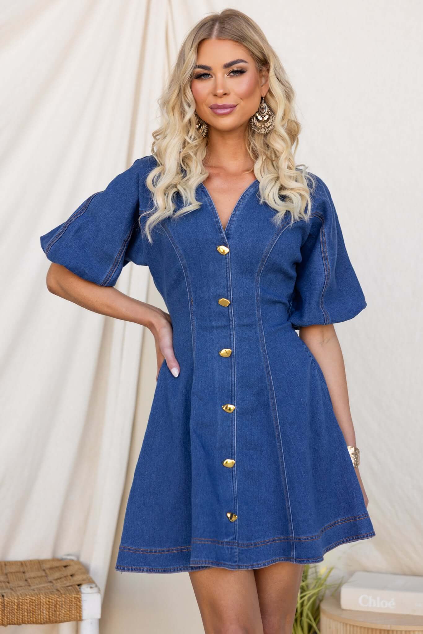 Brynah Denim Dress - Image 5