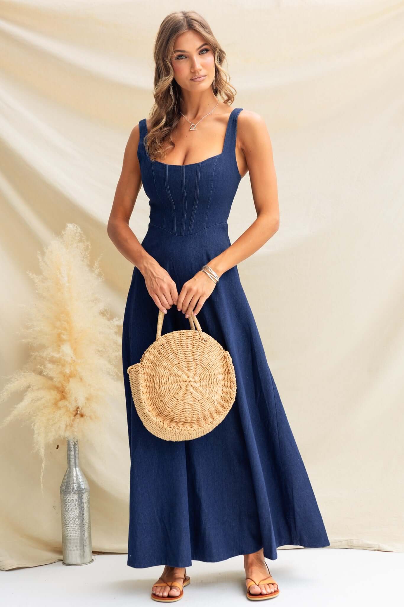 Cannie Denim Maxi Dress - Image 2