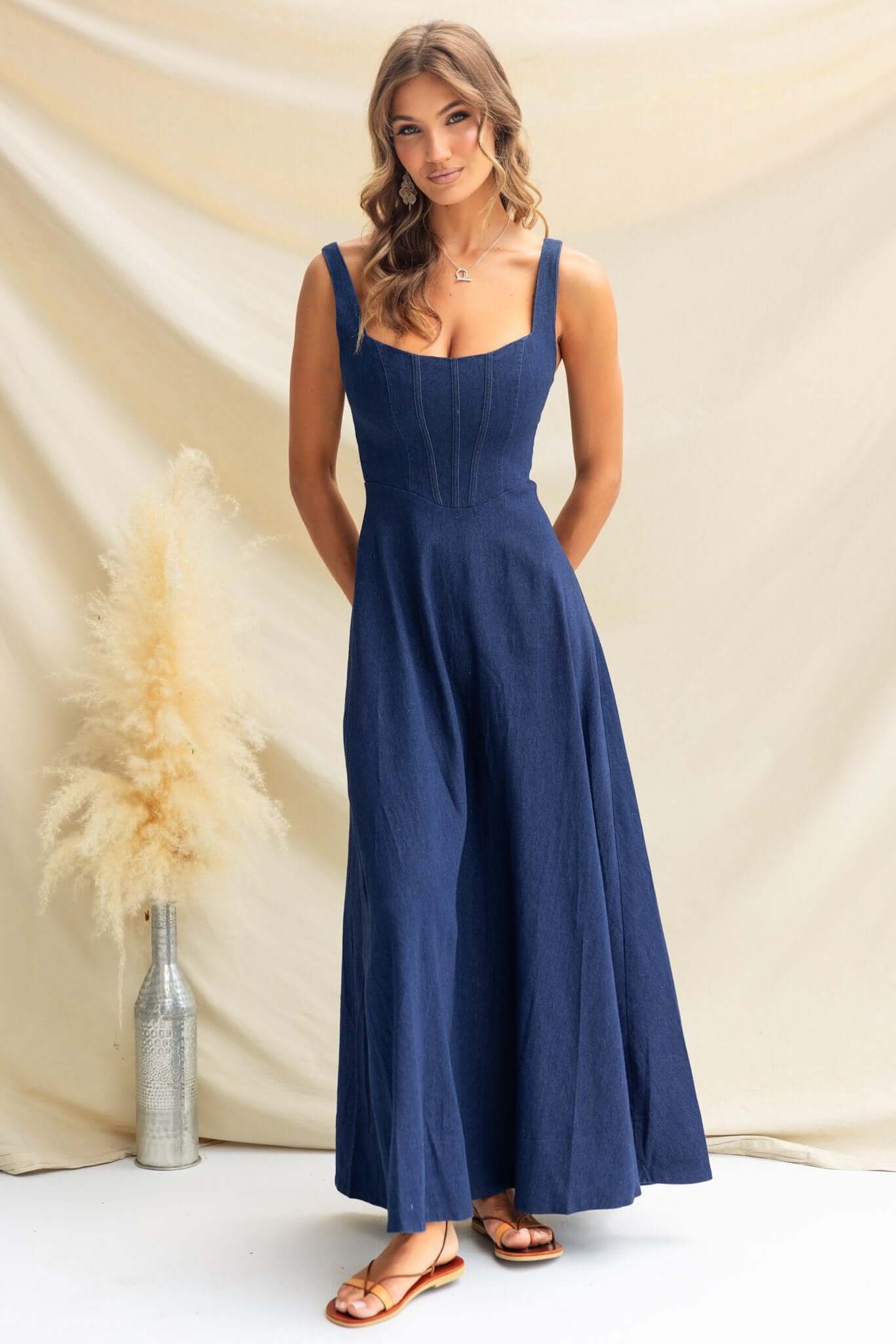 Cannie Denim Maxi Dress - Image 4