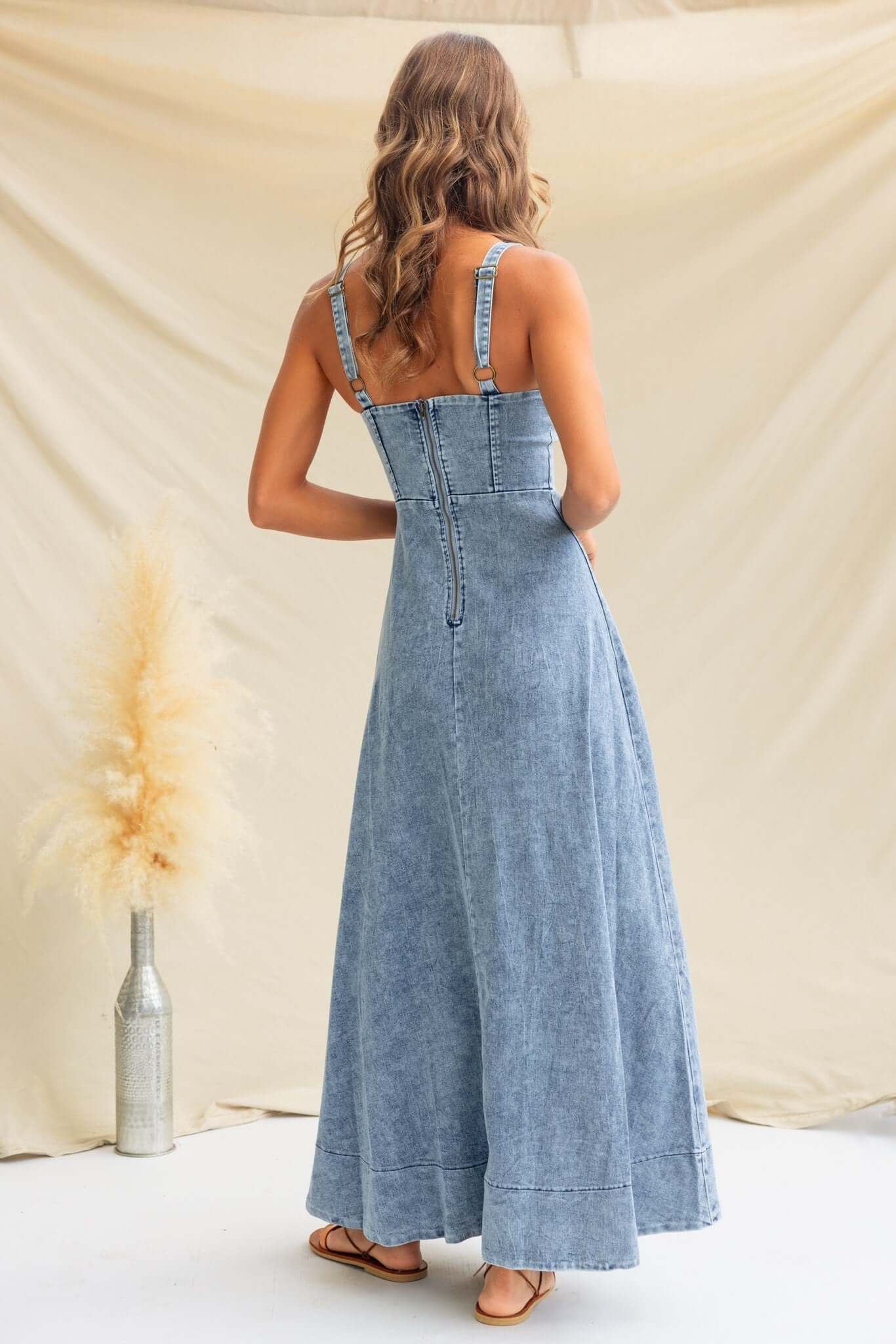 Cannie Denim Maxi Dress - Image 6