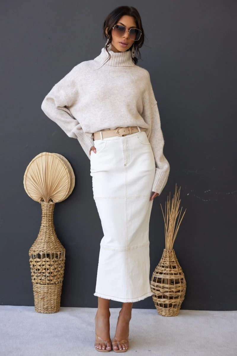 Caria Denim Midi Skirt - Image 2