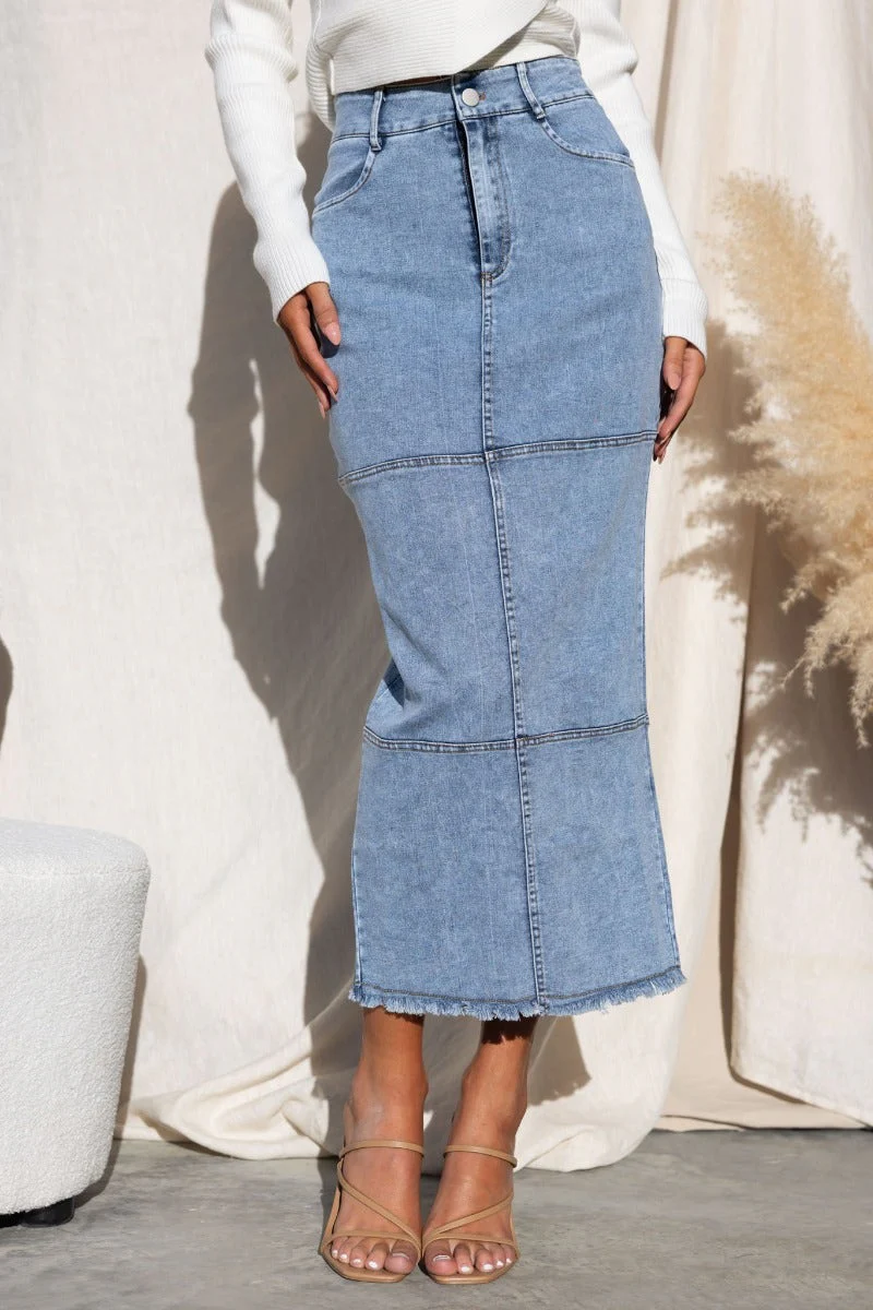 Caria Denim Midi Skirt - Image 3