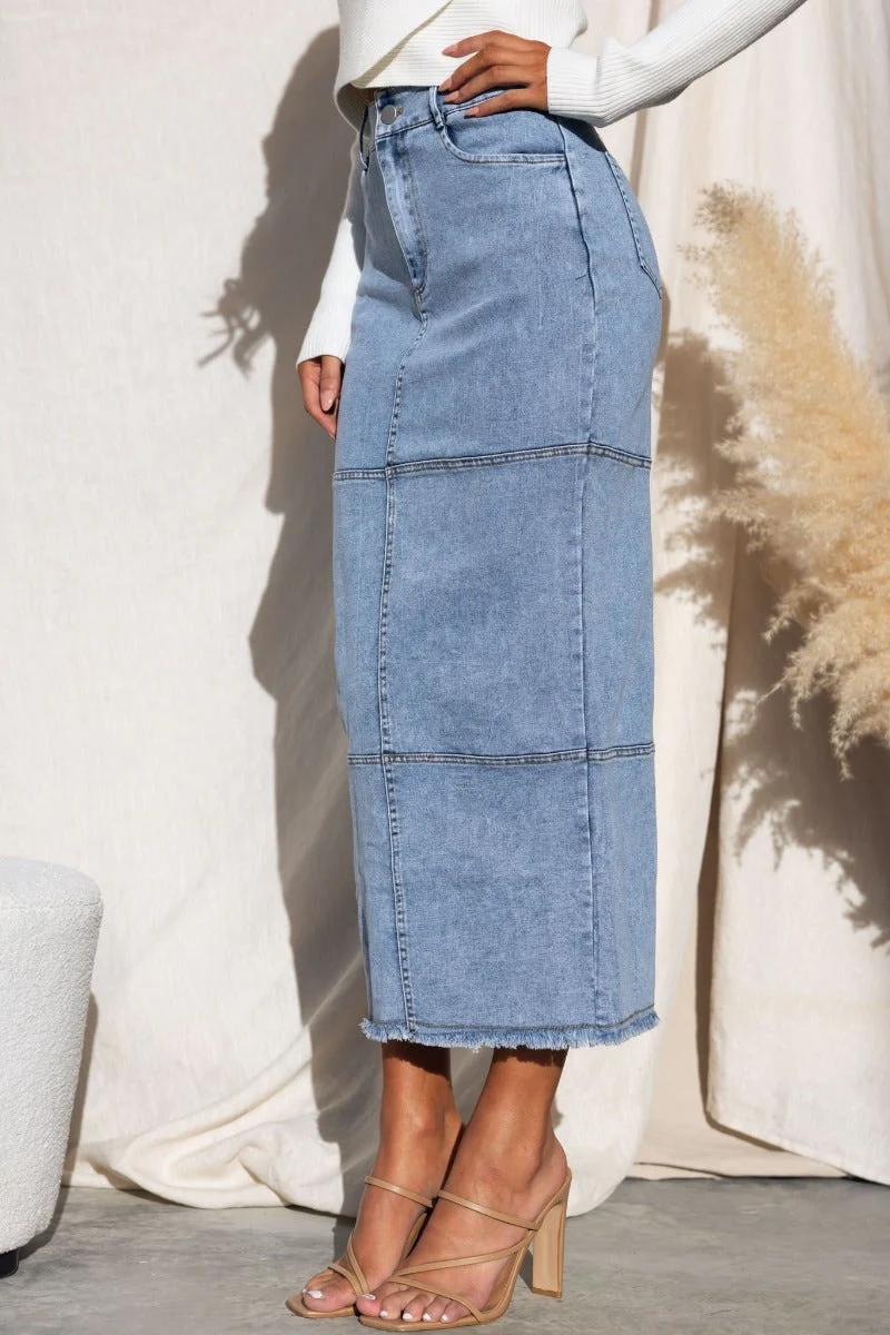 Caria Denim Midi Skirt - Image 4