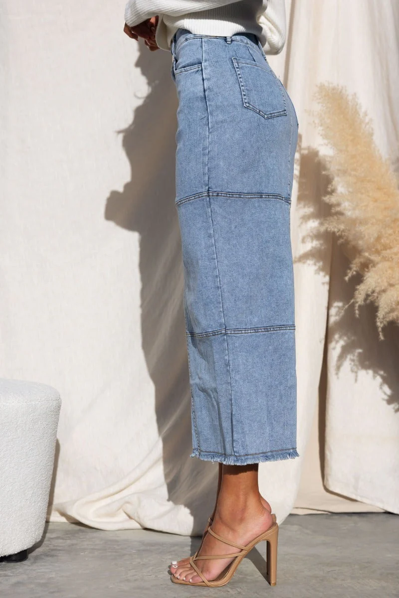 Caria Denim Midi Skirt - Image 6