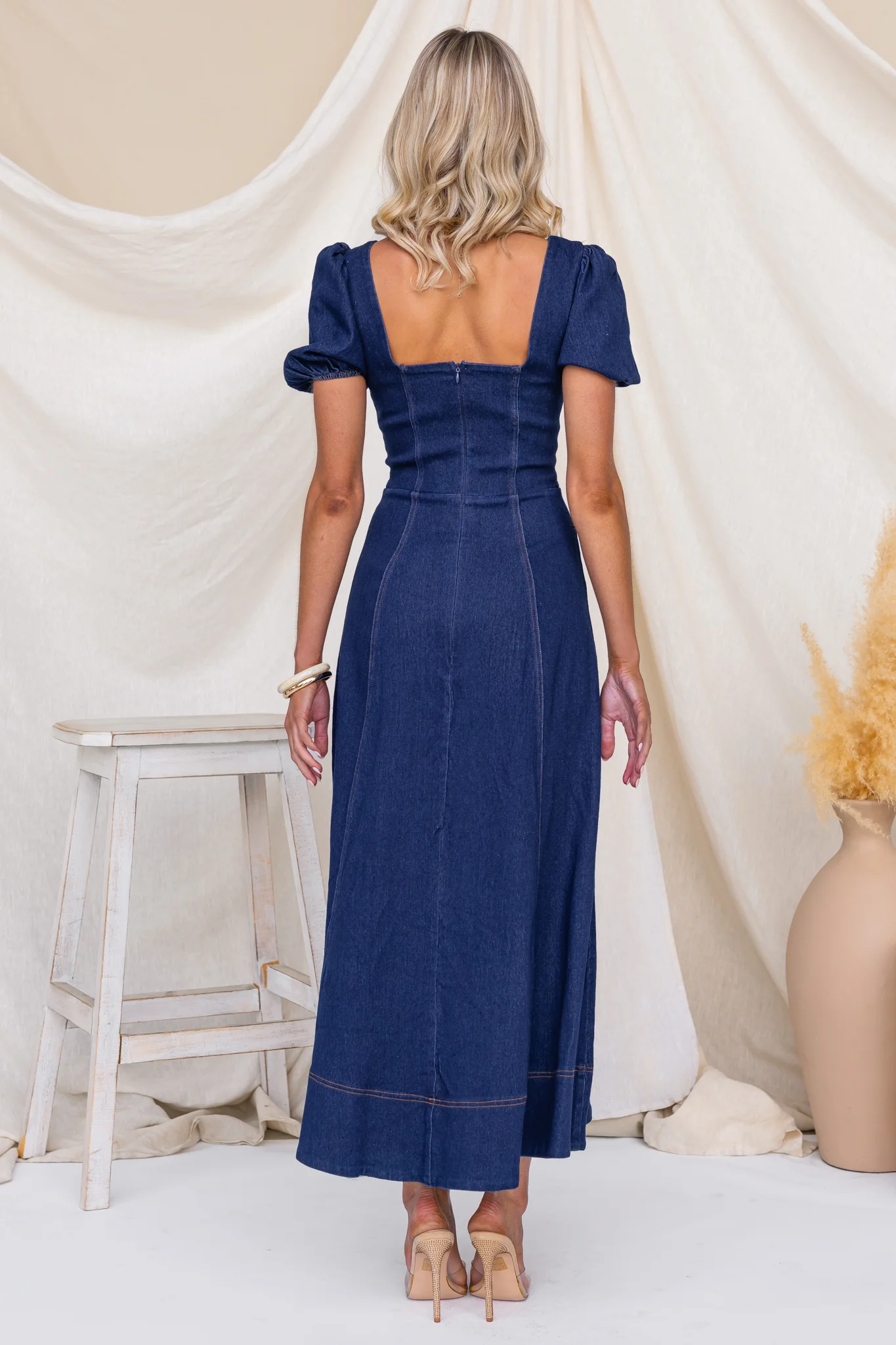 Carried Away Denim Maxi Dress - Image 7