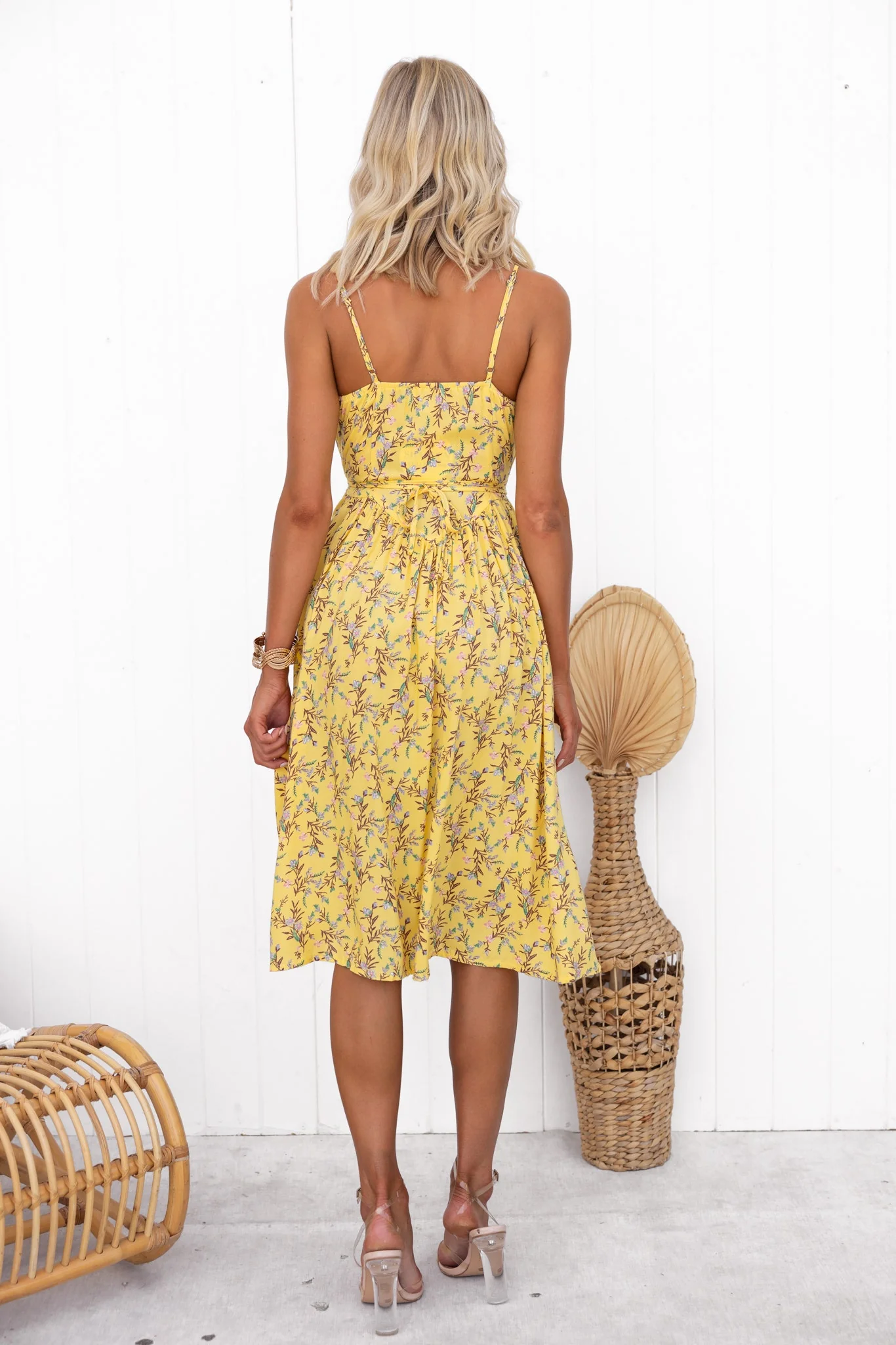 Citrus Wrap Midi Dress - Image 4