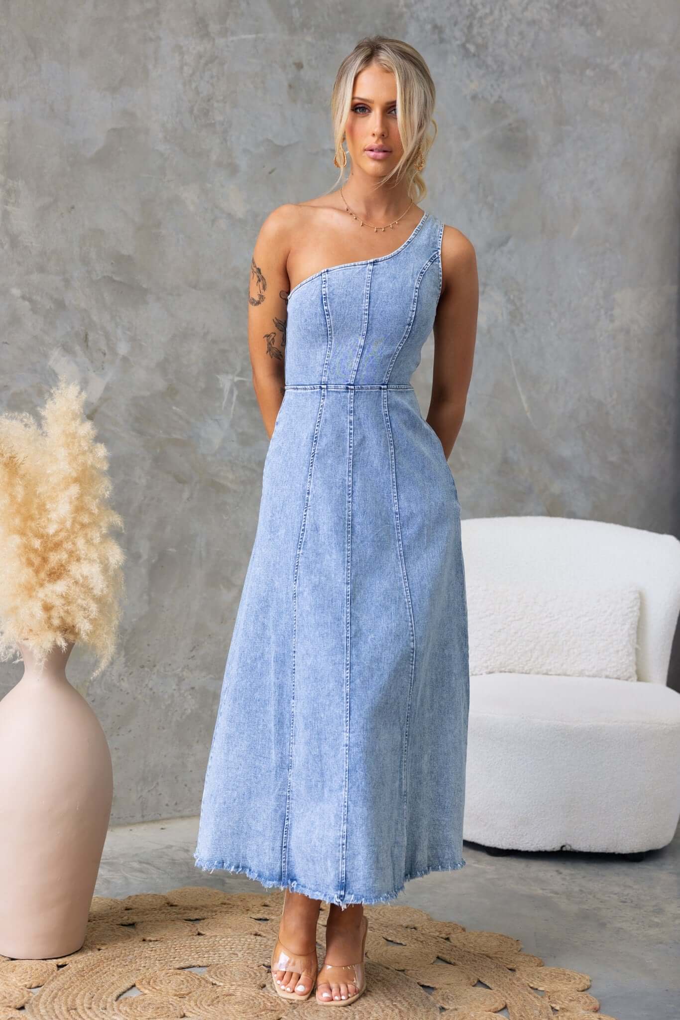 Duet Denim Maxi Dress - Image 2