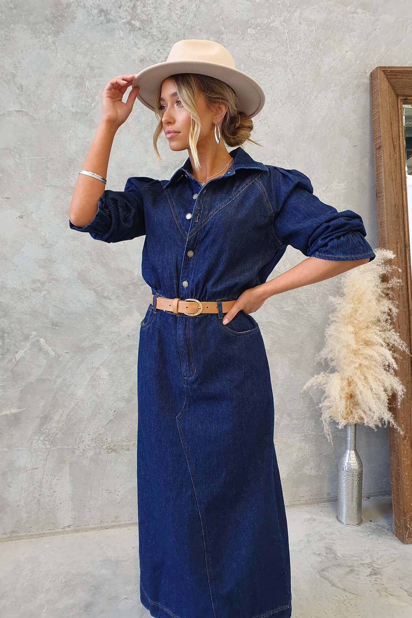 Elwood Denim Maxi Dress