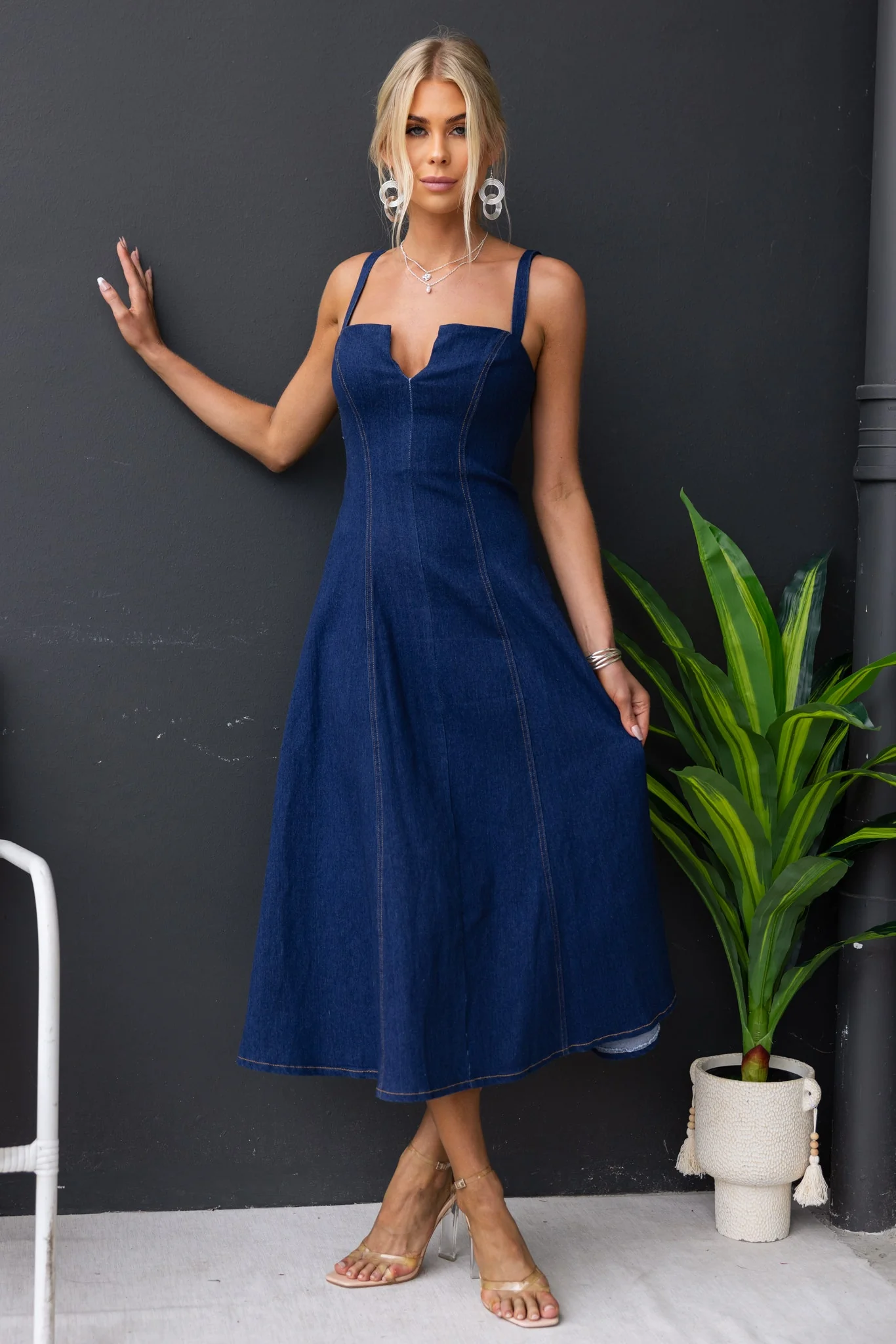 Eren Denim Midi Dress
