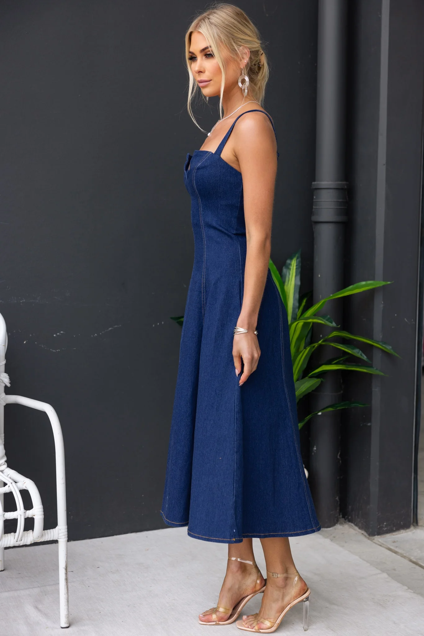 Eren Denim Midi Dress - Image 3