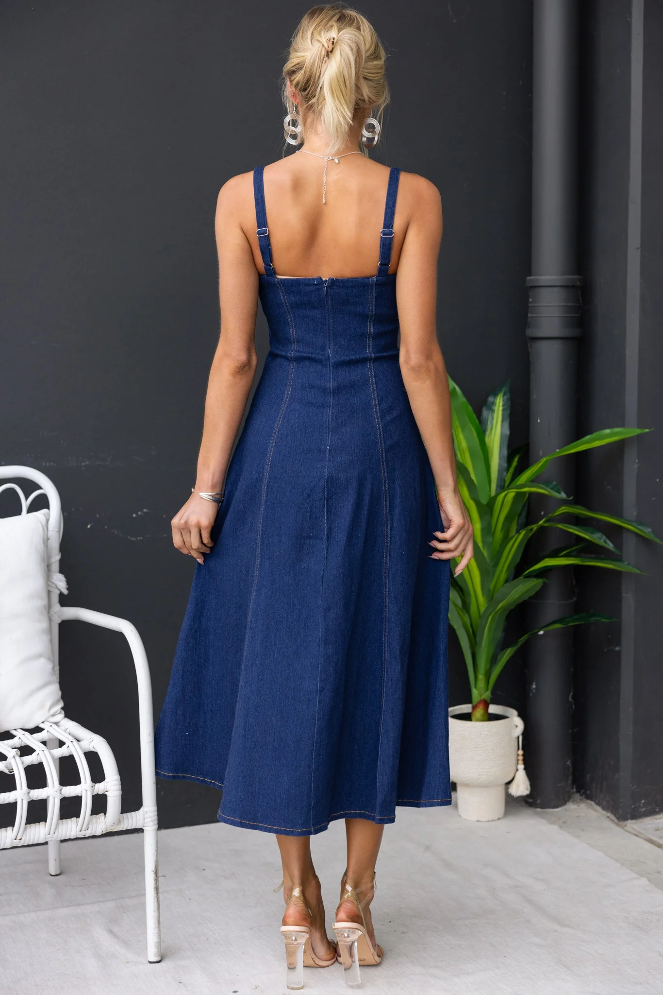 Eren Denim Midi Dress - Image 4
