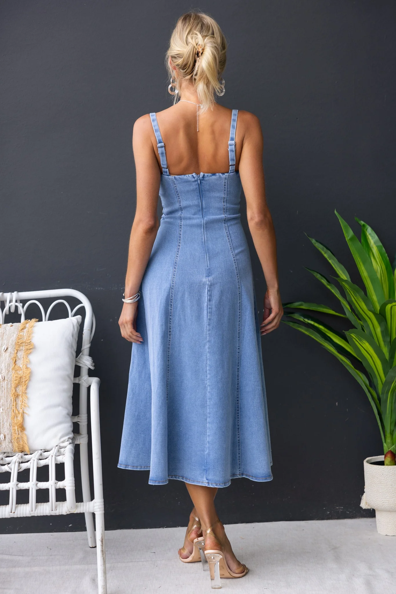 Eren Denim Midi Dress - Image 5
