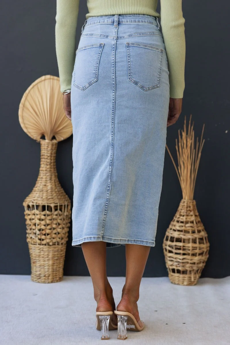 Evelyn Denim Midi Skirt - Image 5
