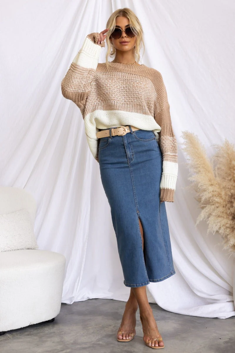 Evelyn Denim Midi Skirt - Image 3