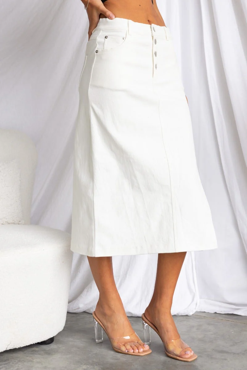 Farren Denim Midi Skirt - Image 4