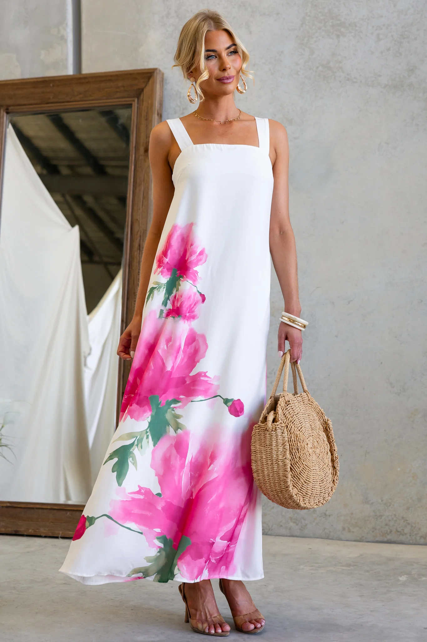 Fig Gardenia Maxi Dress