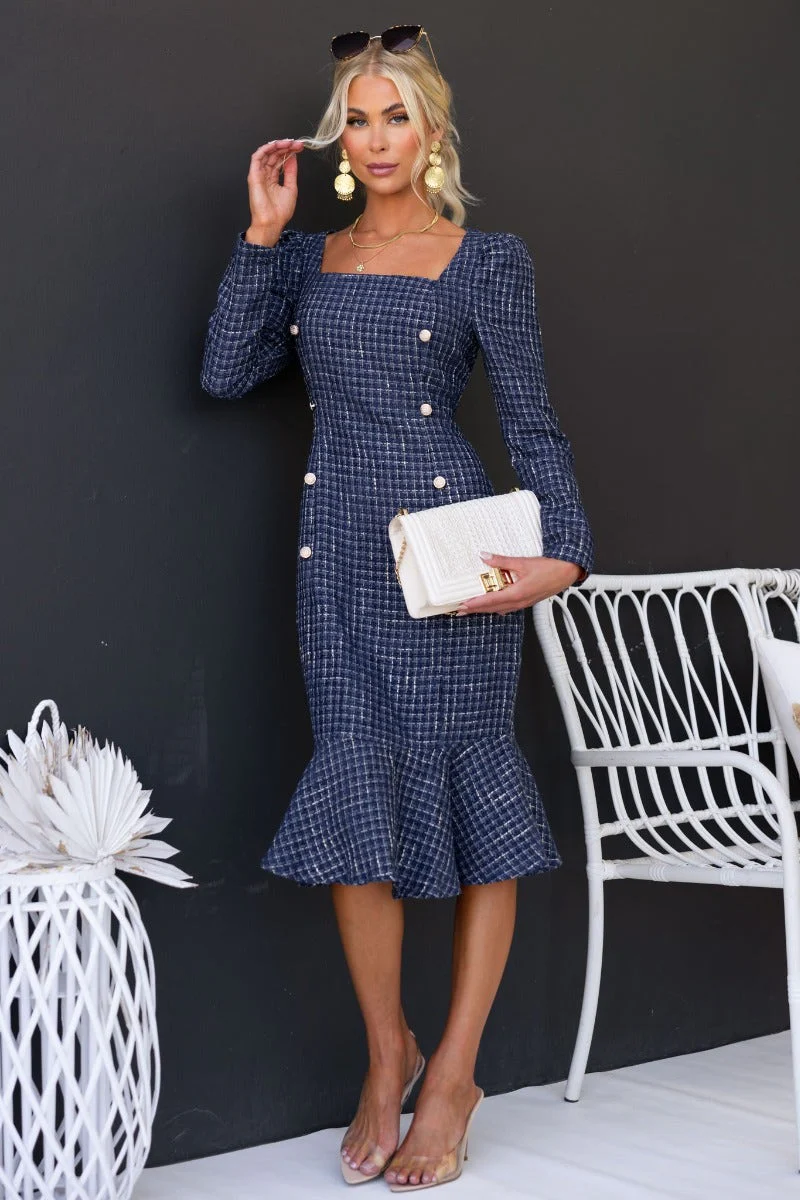 Fine Line Midi Dress
