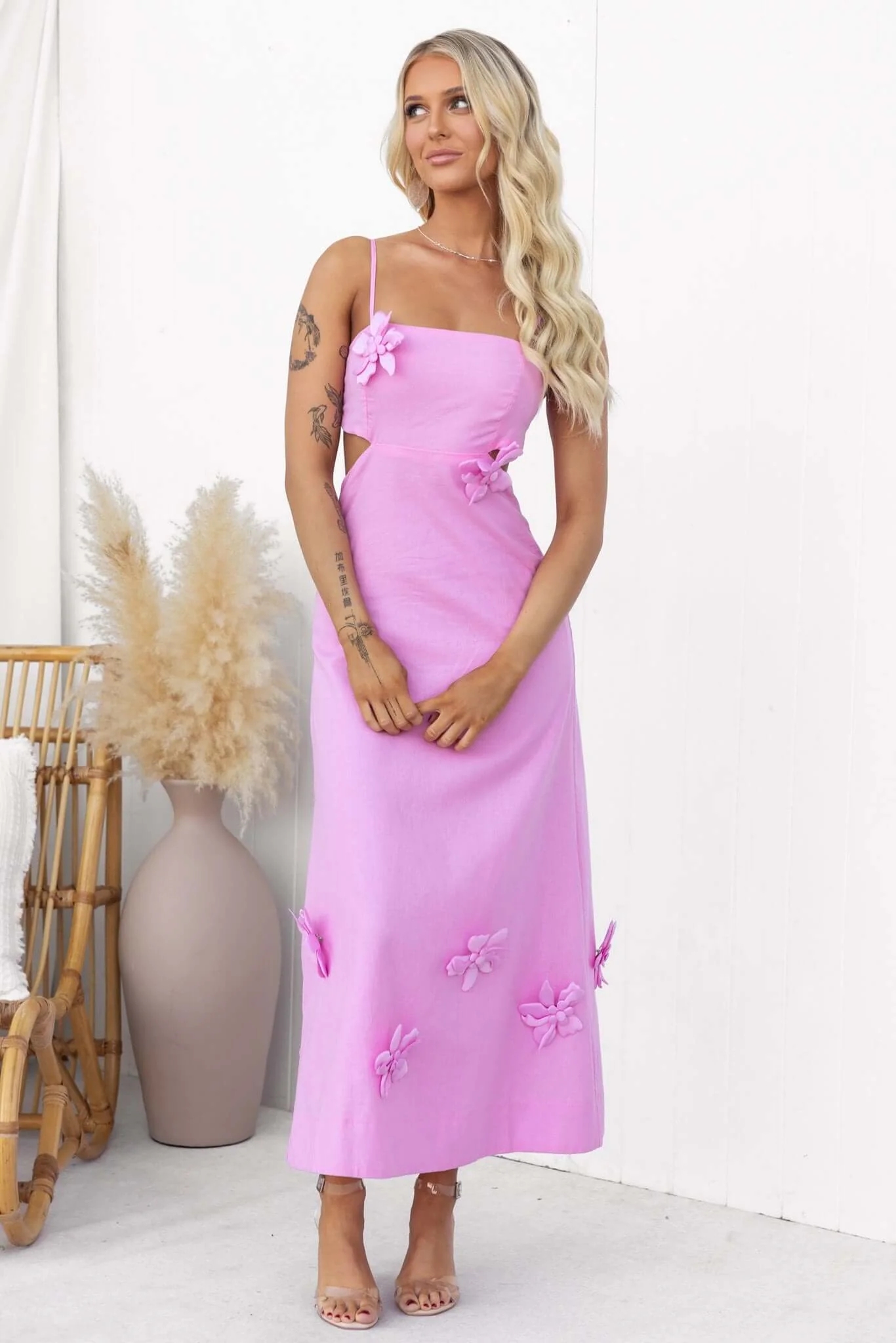Flower Pop Midi Dress - Image 3