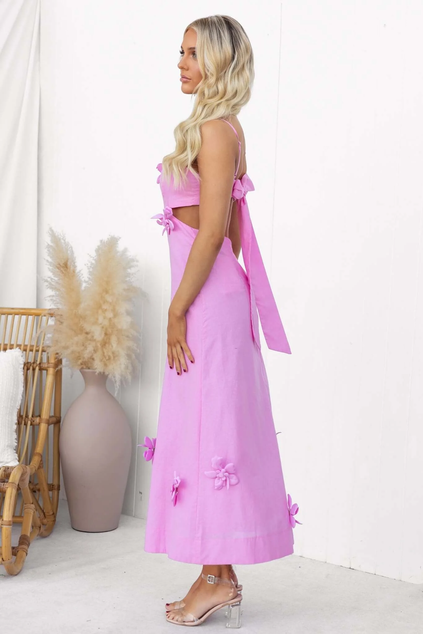 Flower Pop Midi Dress - Image 4