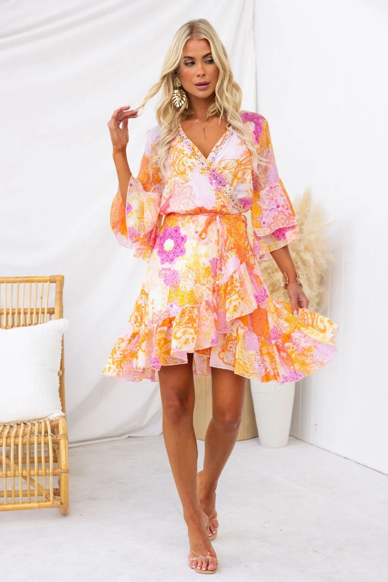Fools Gold Wrap Dress - Image 2