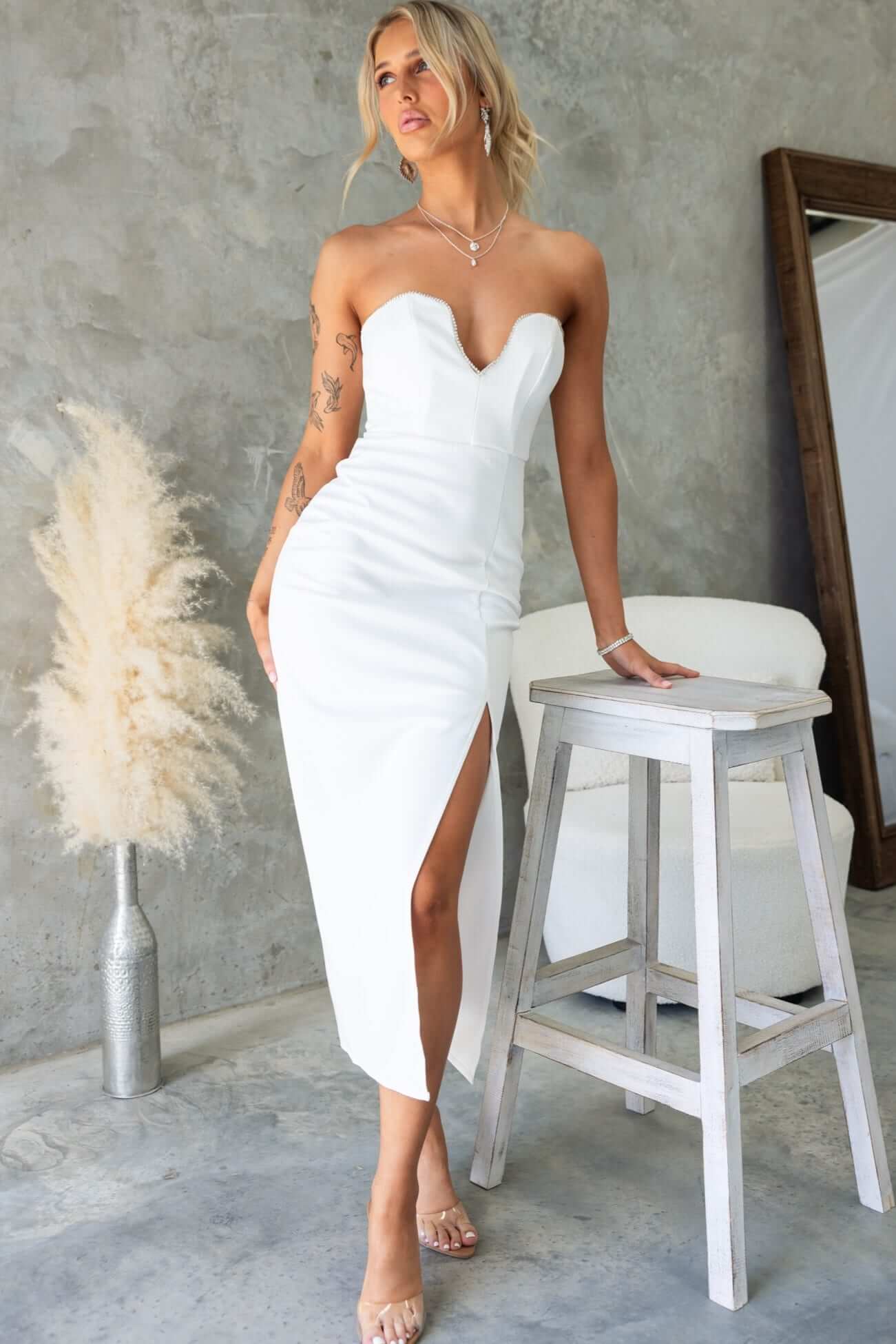 Glossy Night Midi Dress - Image 3