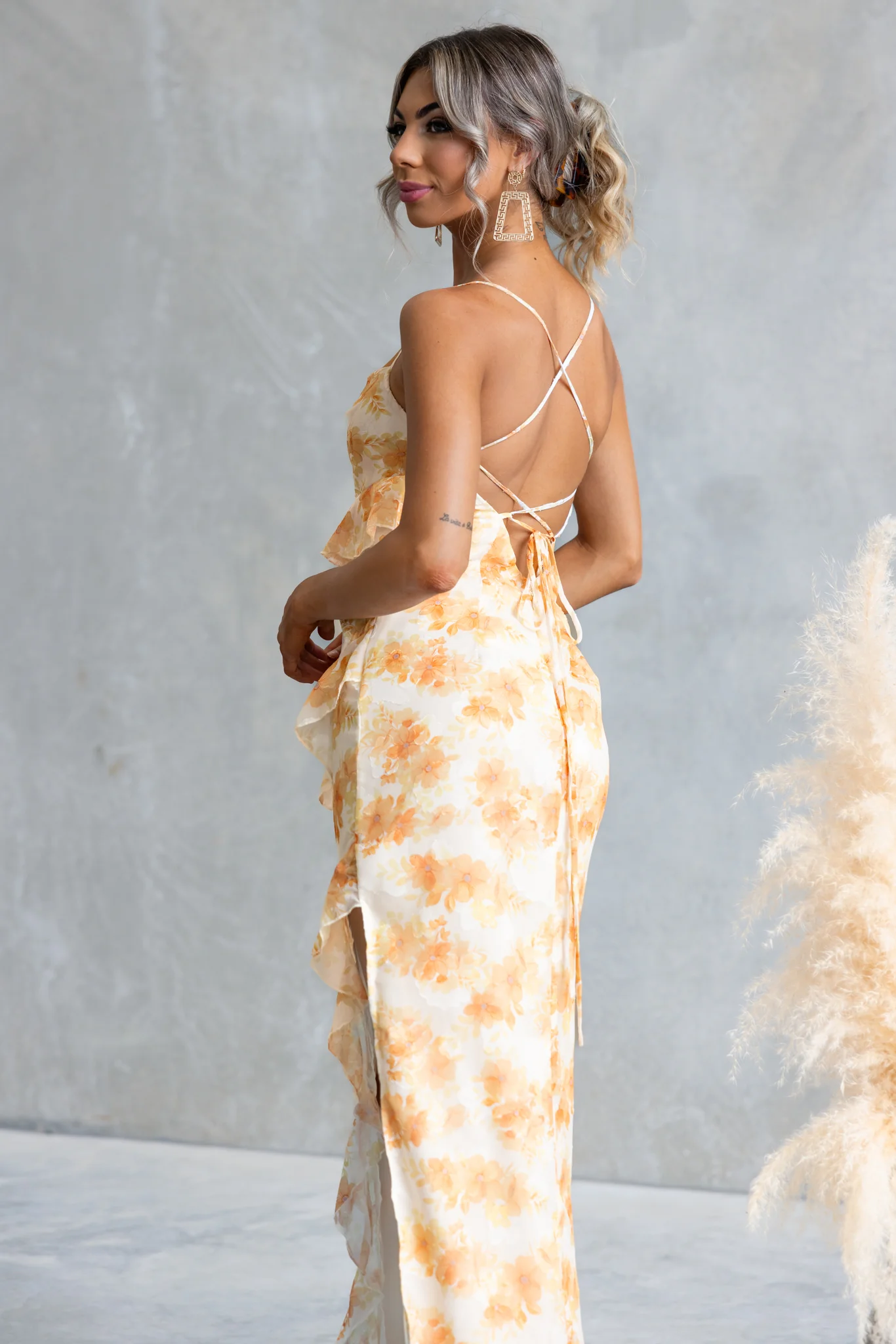Golden Eclipse Maxi Dress - Image 3