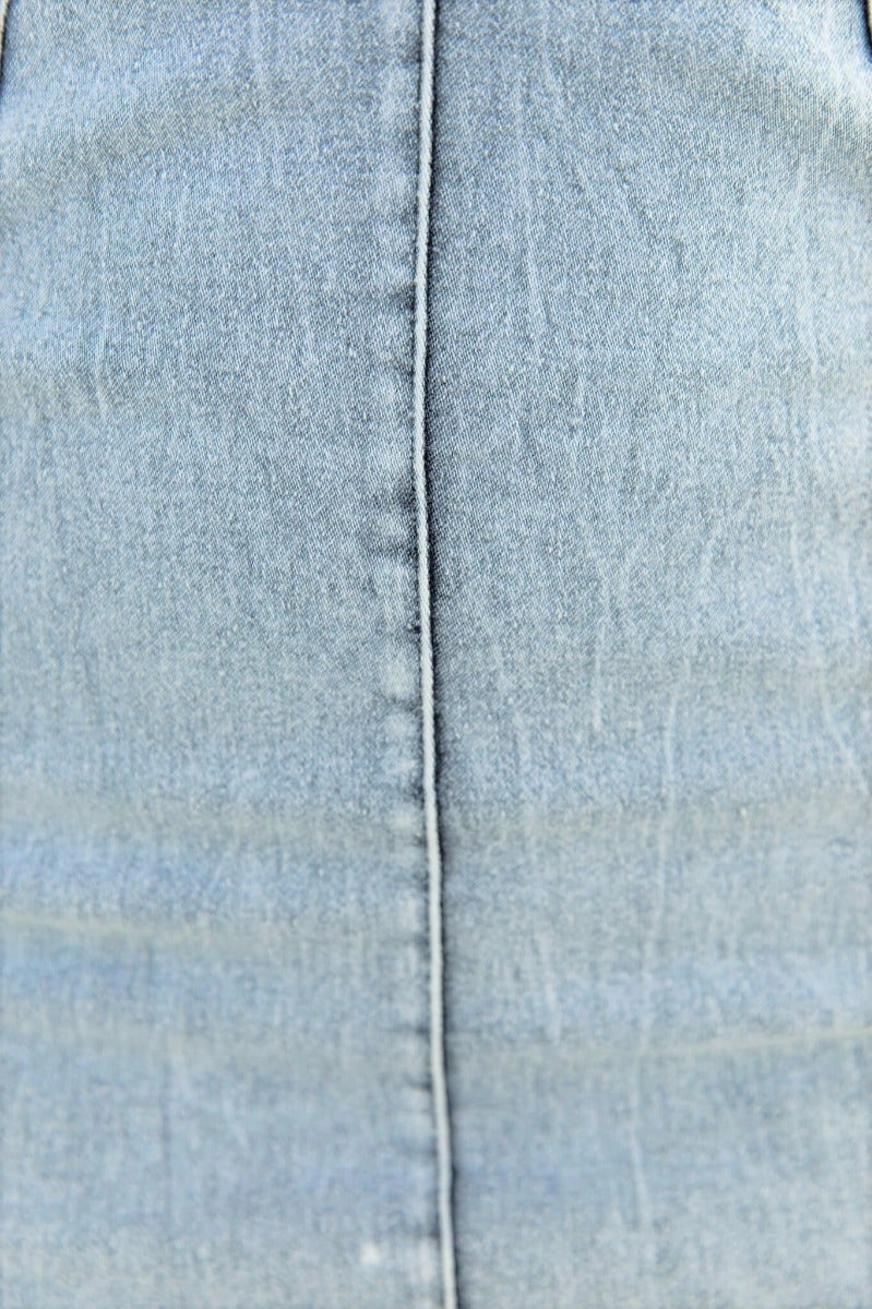 Golden Girl Denim Dress - Image 6