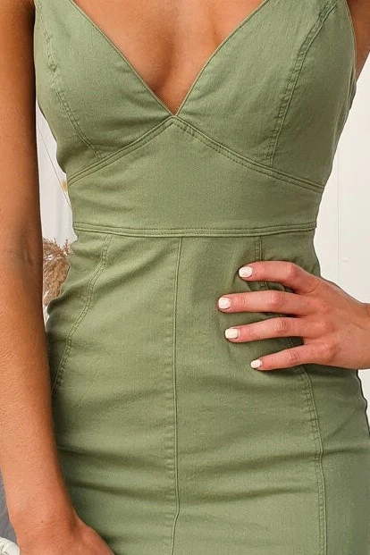 Golden Girl Denim Dress - Image 5