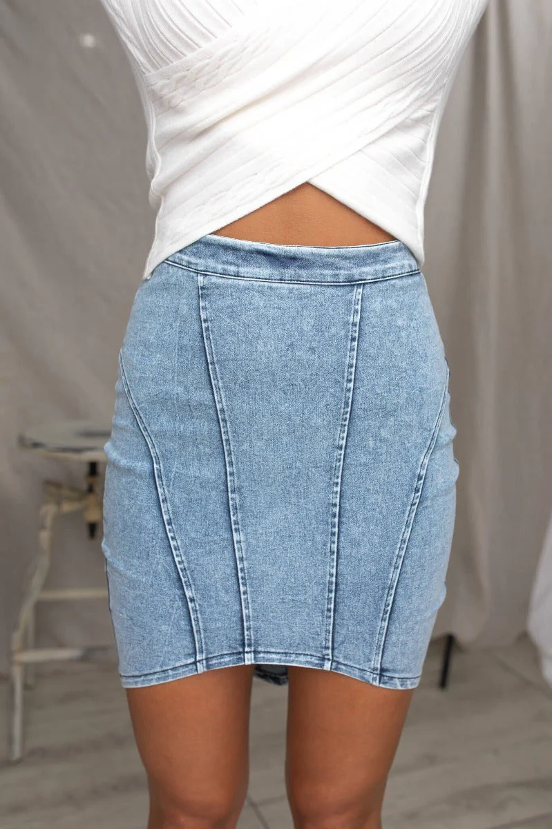 Hallie Denim Skirt - Image 3