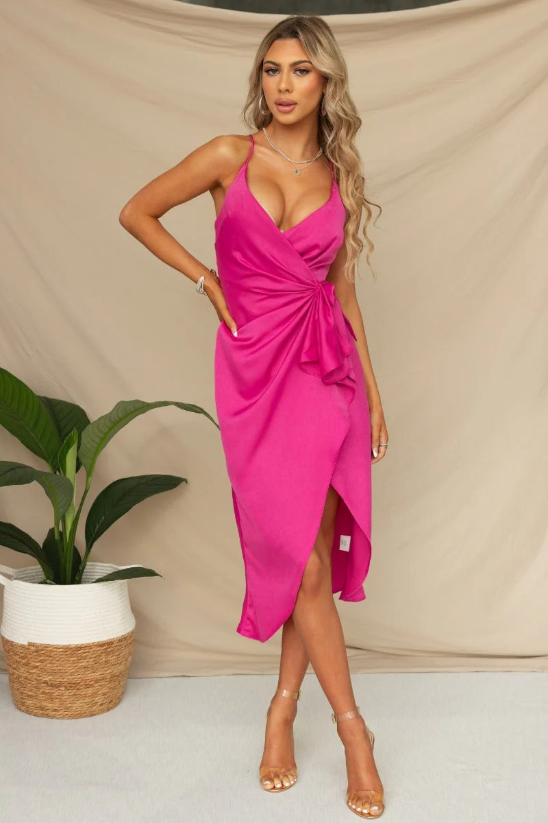 Hula Wrap Midi Dress - Image 5