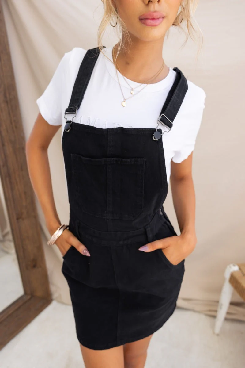 Indie Denim Pinafore Dress - Image 7