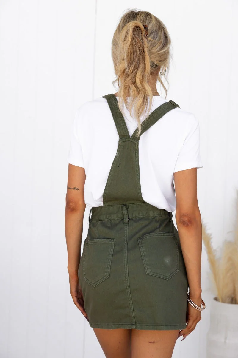Indie Denim Pinafore Dress - Image 7