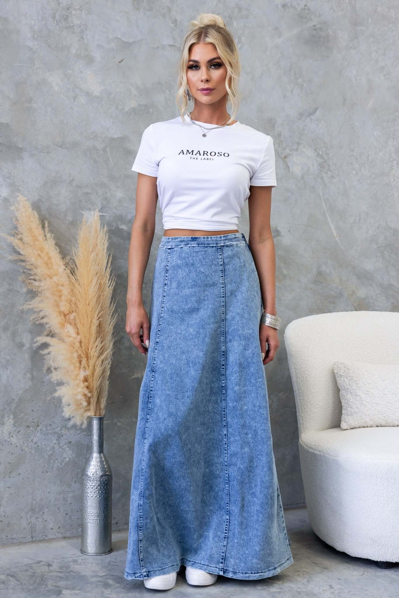 Jacquie Denim Maxi Skirt - Image 3