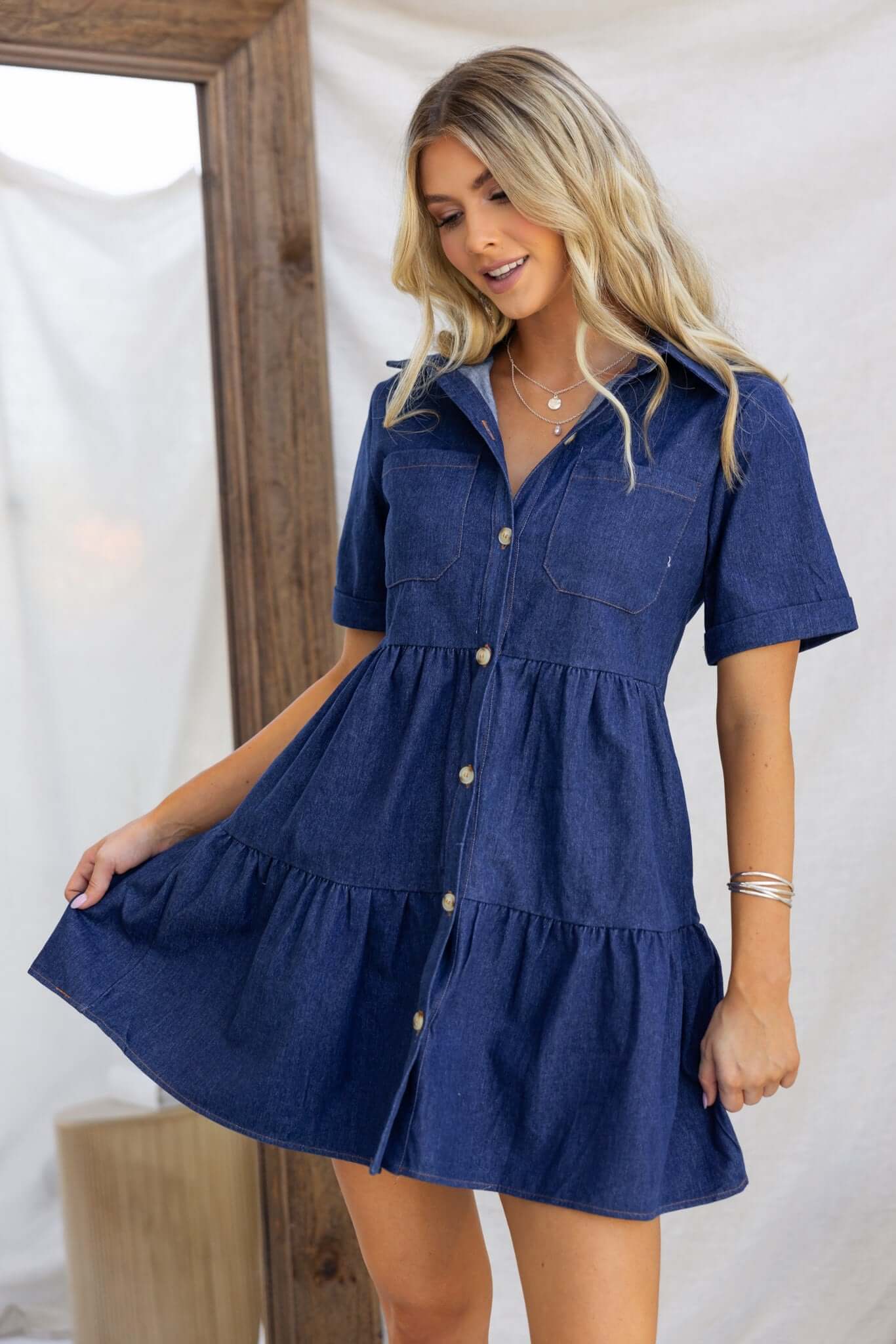 Jessy Denim Dress - Image 4