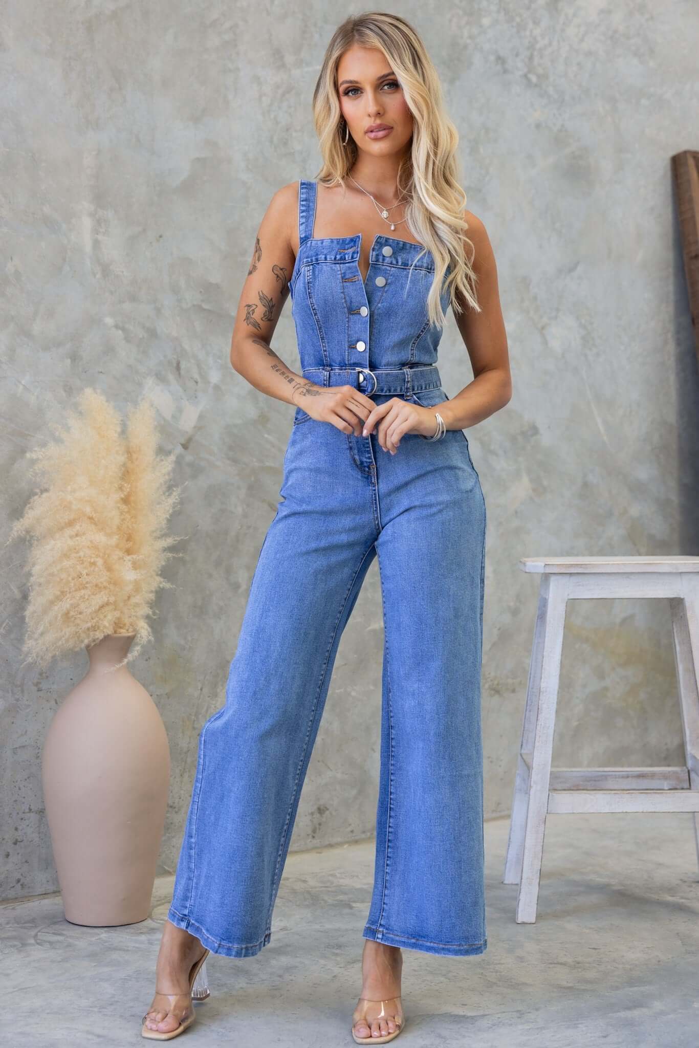 Josey Denim Jumpsuit - Image 3