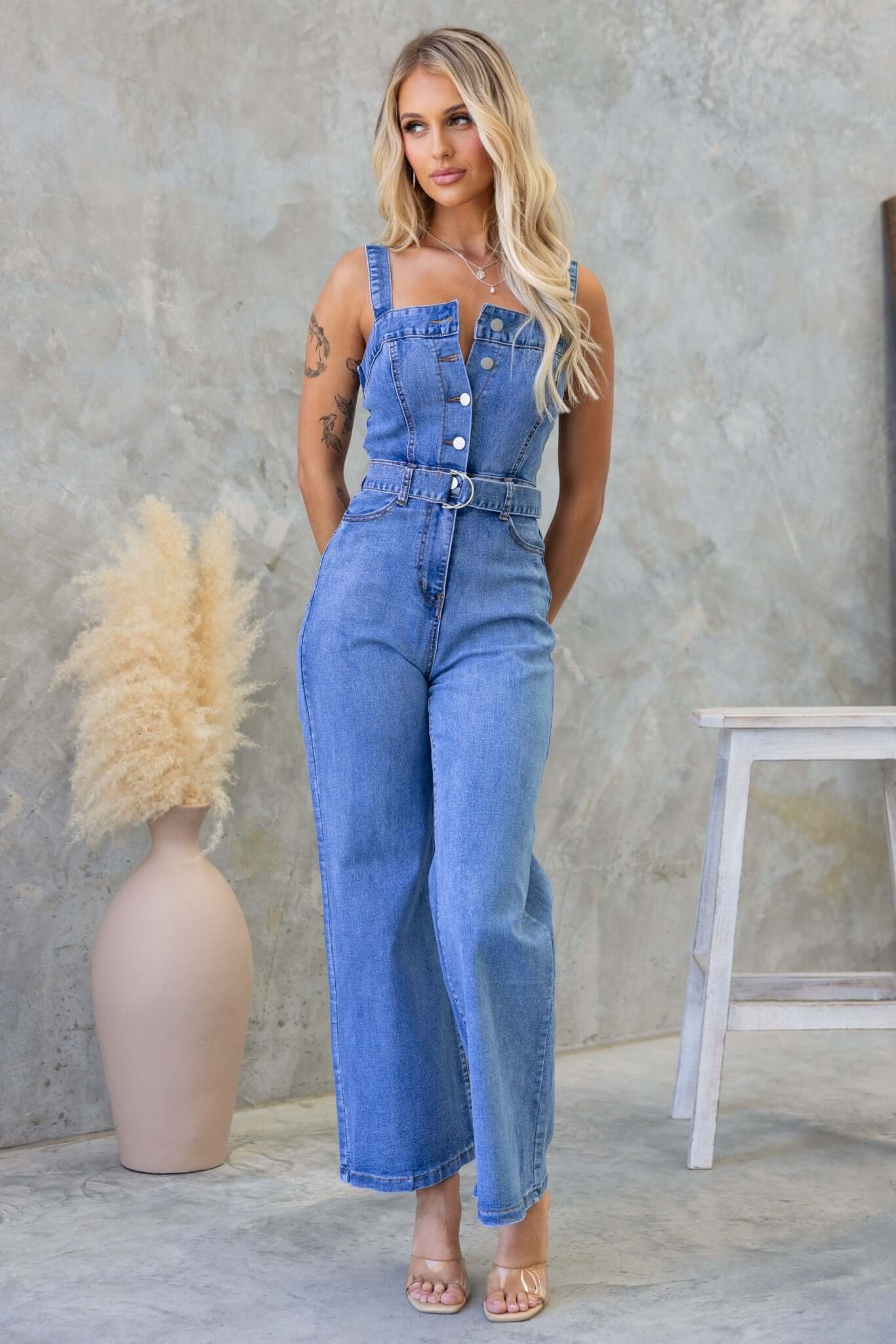 Josey Denim Jumpsuit - Image 4