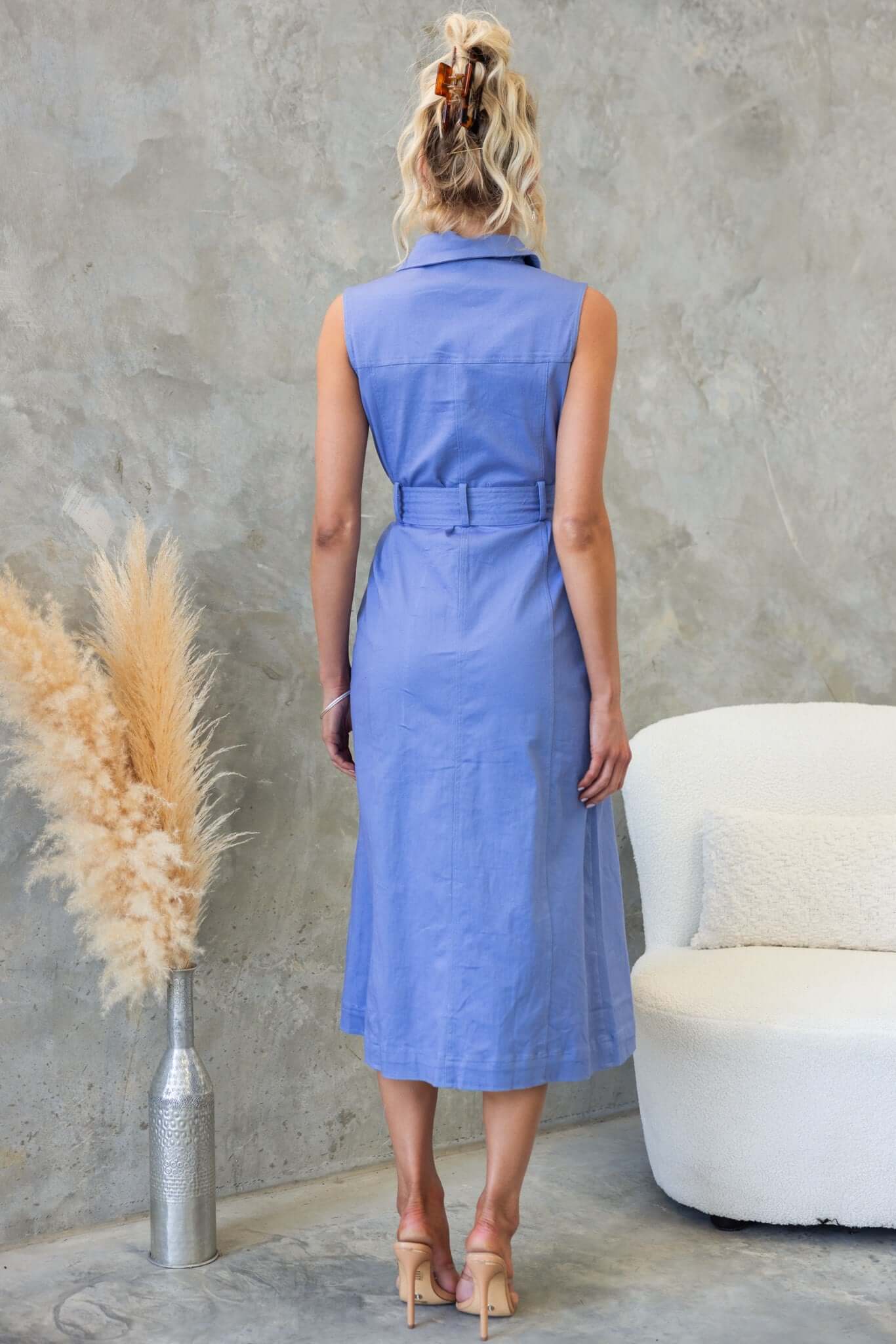 Kinston Denim Midi Dress - Image 5