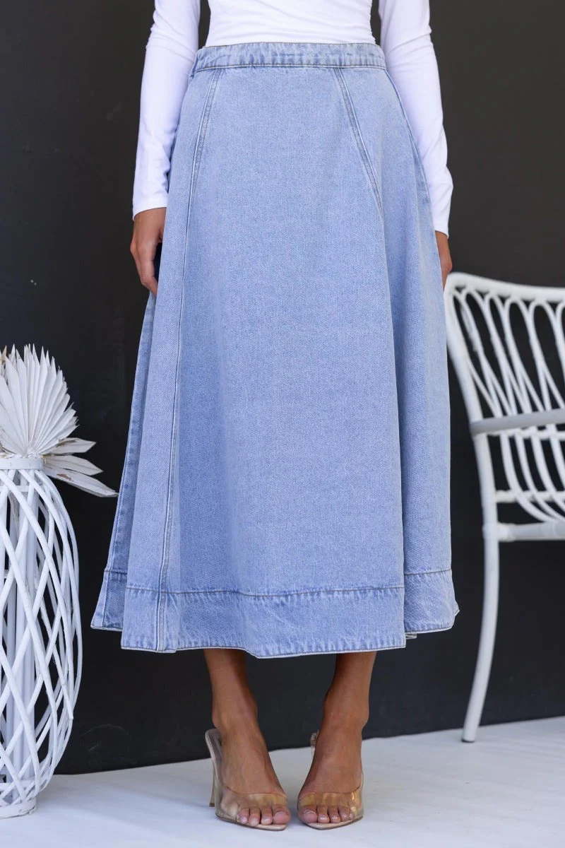 Koster Denim Maxi Skirt - Image 4