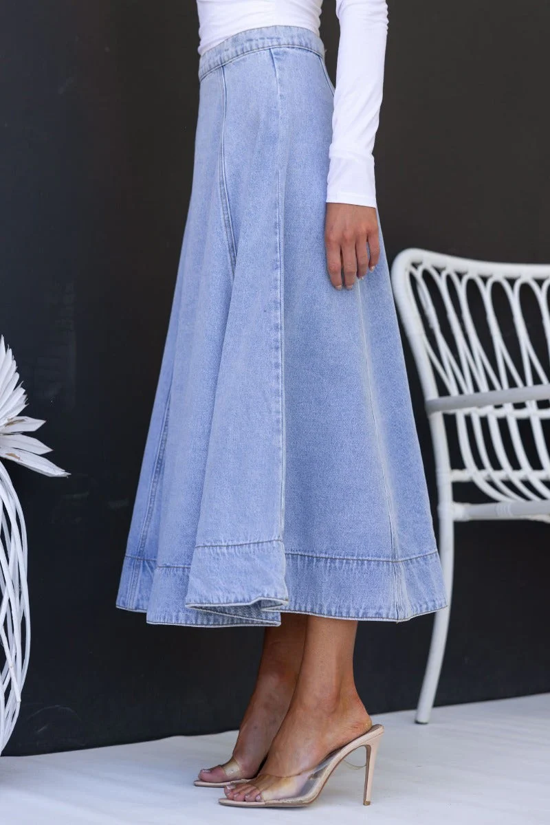 Koster Denim Maxi Skirt - Image 6