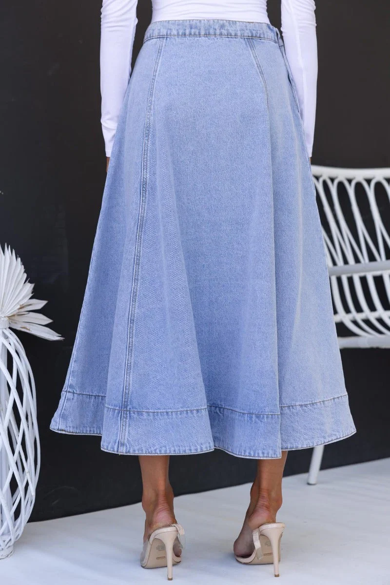 Koster Denim Maxi Skirt - Image 7