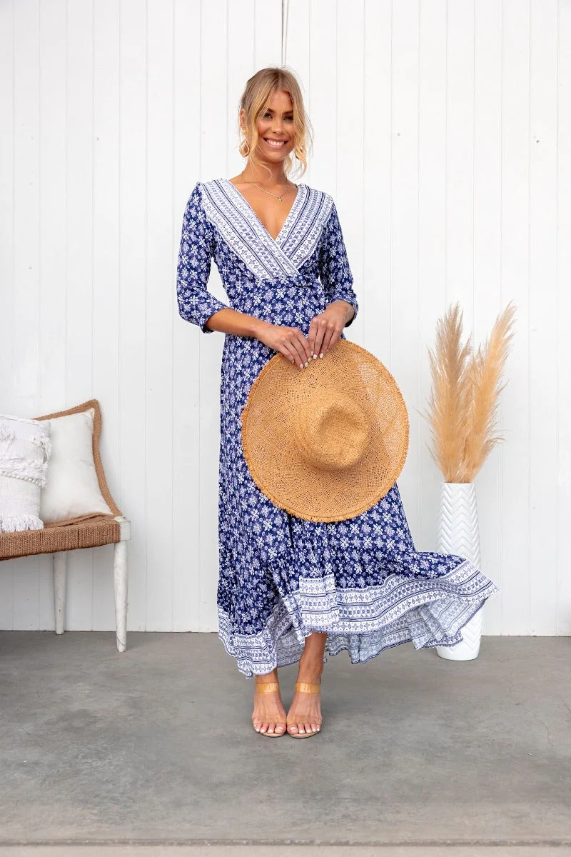 Lila Wrap Maxi Dress - Image 3