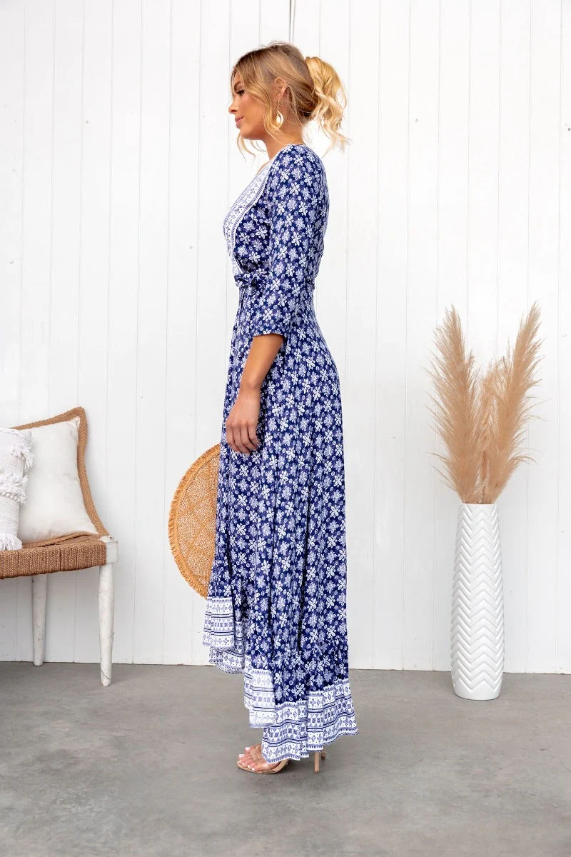 Lila Wrap Maxi Dress - Image 4