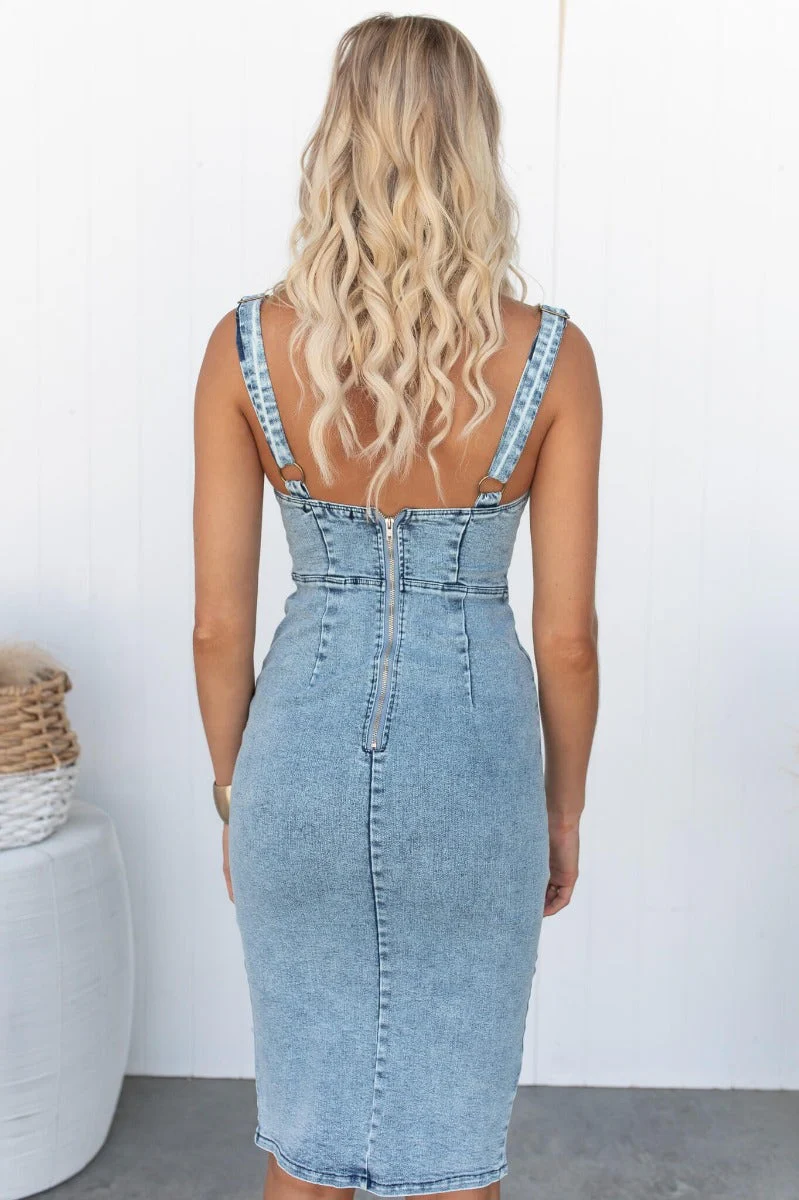 Miami Denim Dress - Image 5