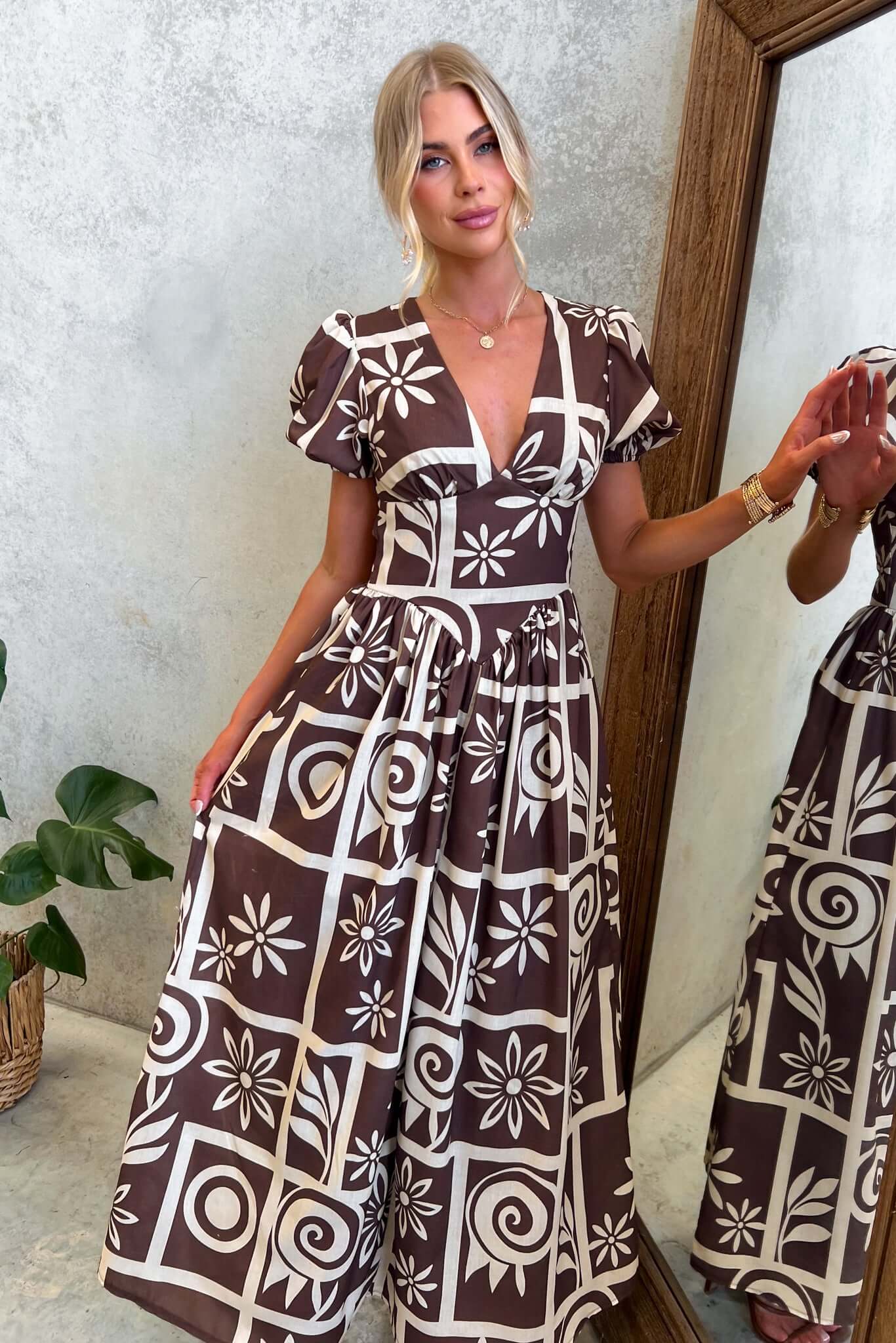 Mocha Mirage Maxi Dress